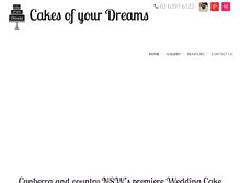 Tablet Screenshot of cakesofyourdreams.com.au